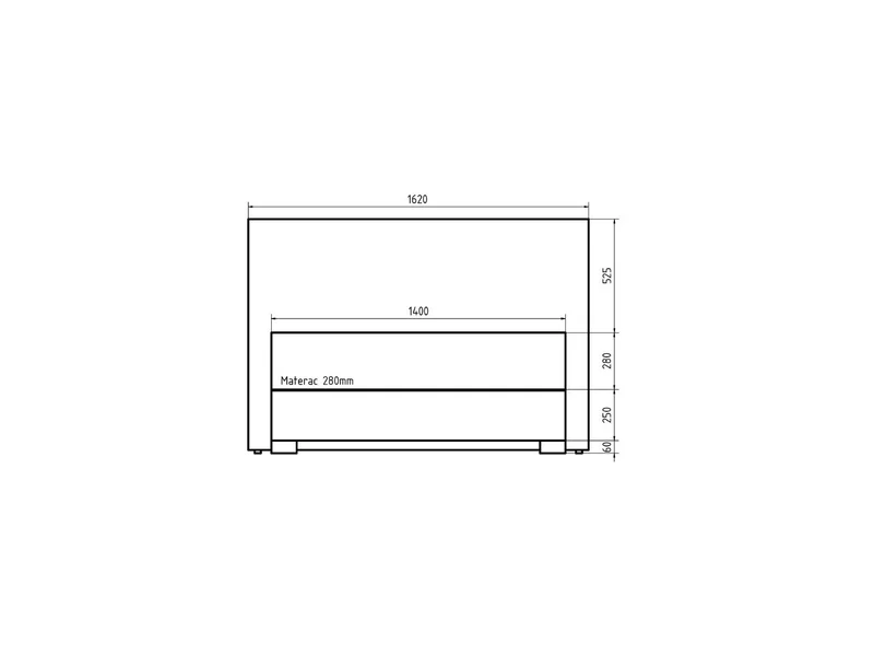 Reve Upholstered Bed with Dual Pocket Spring Mattresses & Storage | 140x200cm