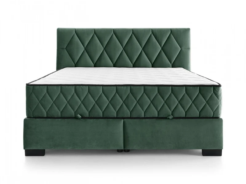 Reve Upholstered Bed with Dual Pocket Spring Mattresses & Storage | 140x200cm