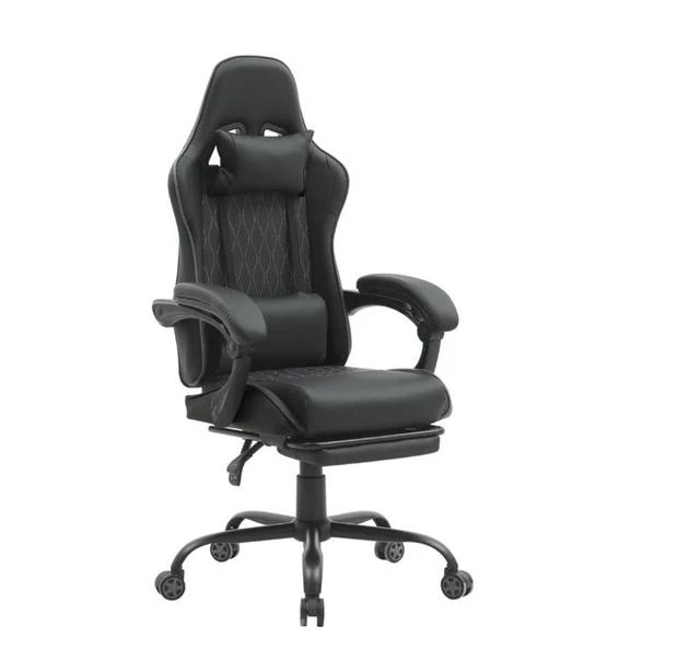 G-Turbo Gaming Chair | Black | TILT Mechanism, Footrest & Lumbar Cushion | 150° Recline