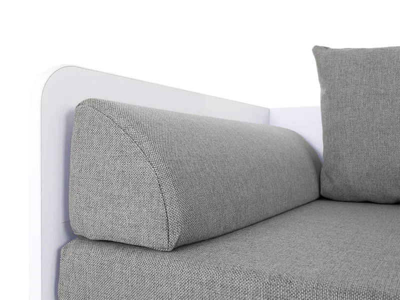 Tetrix Daybed with Pull-Out Double Bed, Storage & H3 Mattress | White Gloss | 80/160x195cm
