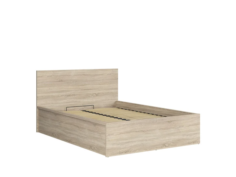 Tetrix Double Bed Set with Mimas Pocket Spring Mattress | Sonoma Oak | 140x200cm | Storage