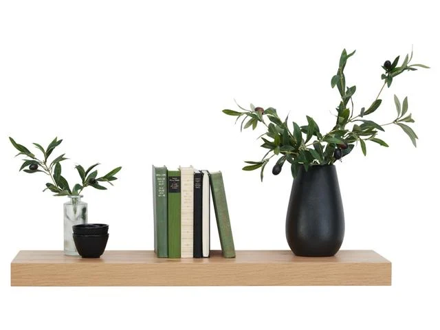 Zack Wall Shelf 80 cm – Artisan Oak, 25 cm Deep, Low Profile 5 cm
