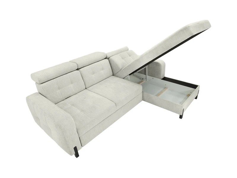 Maxim M Corner Sofa — Sleeper with Storage | 210×144 cm | Beige