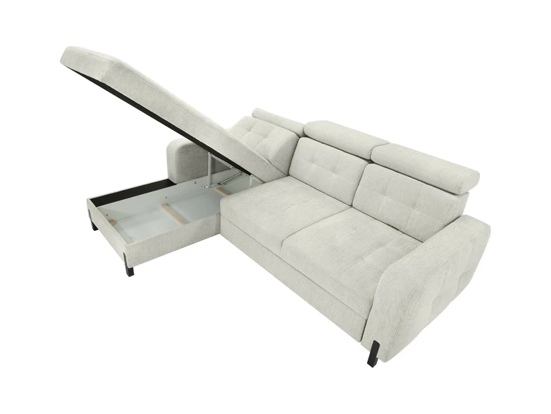 Maxim M Corner Sofa — Sleeper with Storage | 210×144 cm | Beige