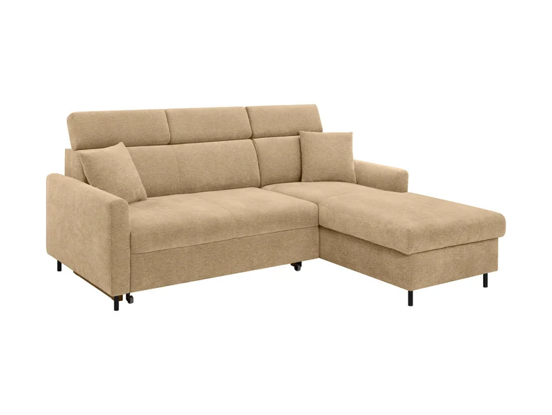 Verde Corner Sofa Bed 218cm – Otto 110 | Dolphin Sleeper, Bedding Storage & Adjustable Headrests