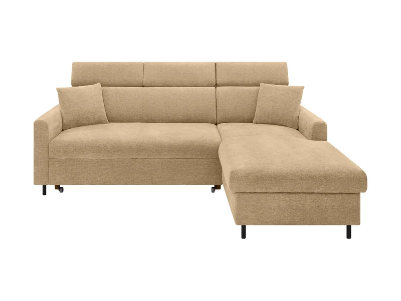 Verde Corner Sofa Bed 218cm – Otto 110 | Dolphin Sleeper, Bedding Storage & Adjustable Headrests