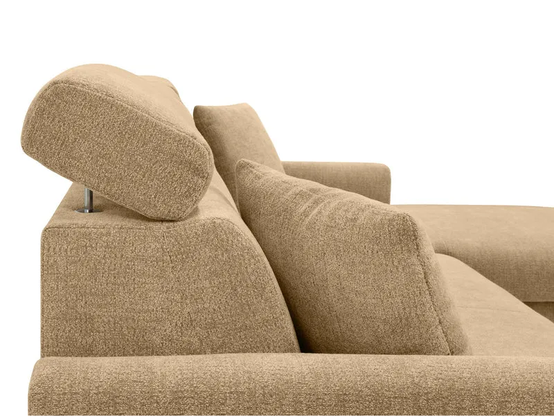 Verde Corner Sofa Bed 218cm – Otto 110 | Dolphin Sleeper, Bedding Storage & Adjustable Headrests