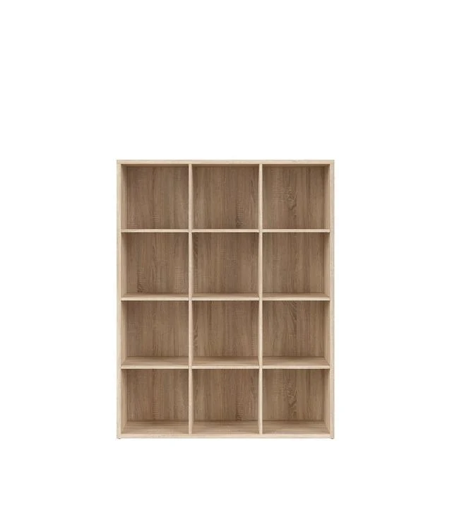 Nepo Plus Bookcase with 12 Square Shelves | Sonoma Oak | 114x146.5cm