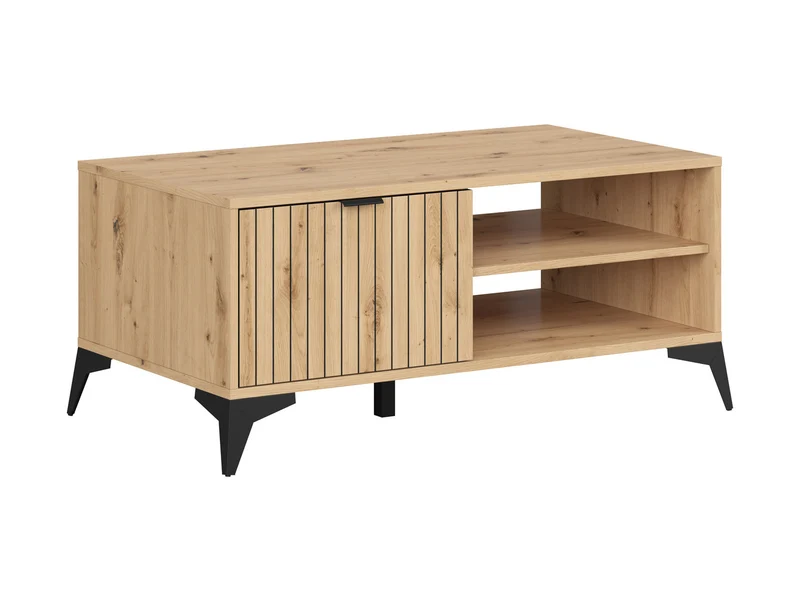Lamea Coffee Table with Drawer & Open Shelves | Artisan Oak | 110x60cm