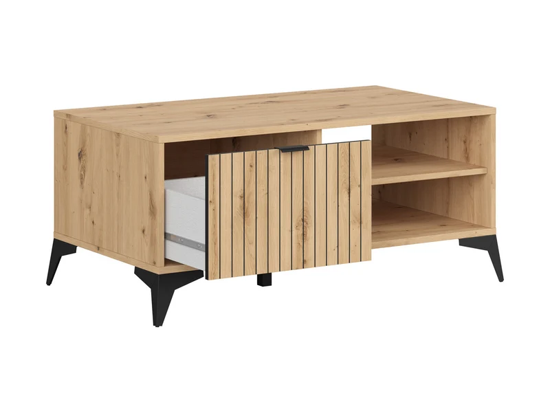 Lamea Coffee Table with Drawer & Open Shelves | Artisan Oak | 110x60cm