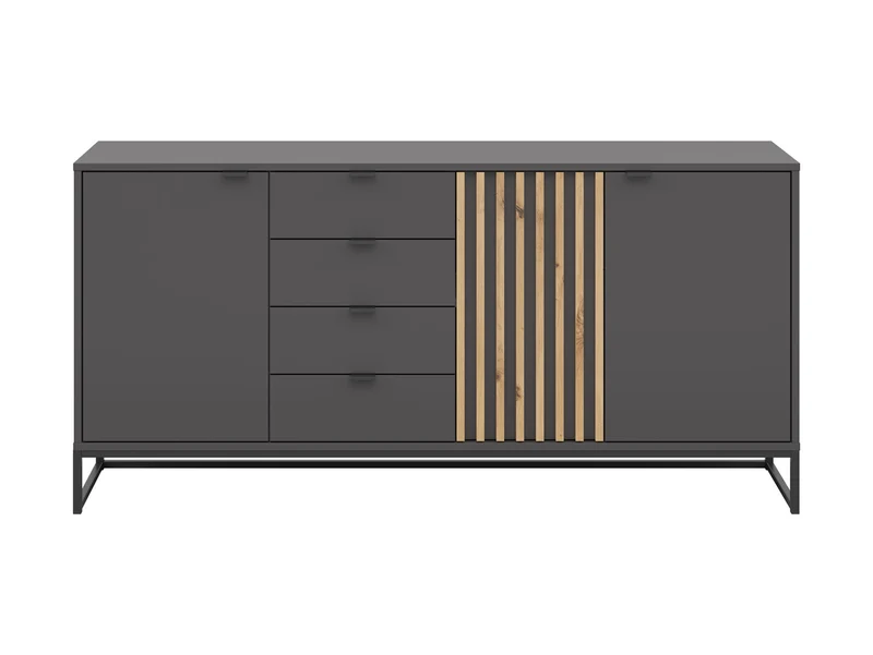 Phil Sideboard 176 cm – 3 Doors & 4 Drawers | Artisan Oak / Anthracite