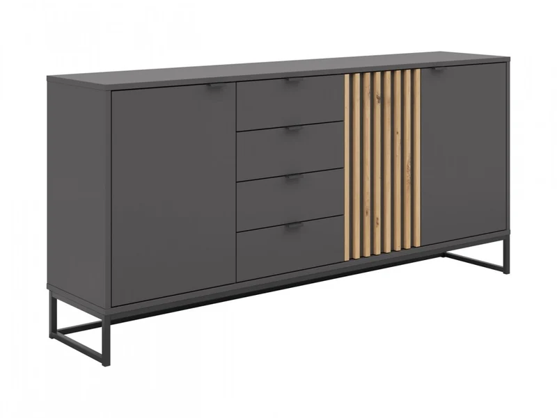 Phil Sideboard 176 cm – 3 Doors & 4 Drawers | Artisan Oak / Anthracite