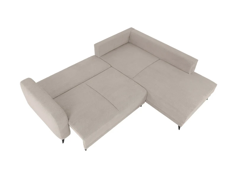 Martinez Corner Sofa Bed with Storage – Dark Grey Corduroy