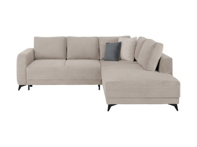 Martinez Corner Sofa Bed with Storage – Dark Grey Corduroy