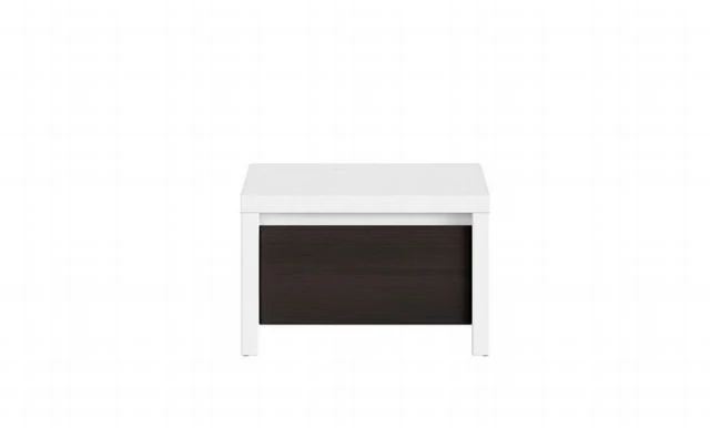 Kaspian Compact Bedside Cabinet – White & Wenge | 1 Drawer | Thickened Sides & Top | 51×33.5×40.5 cm | Small Bedroom