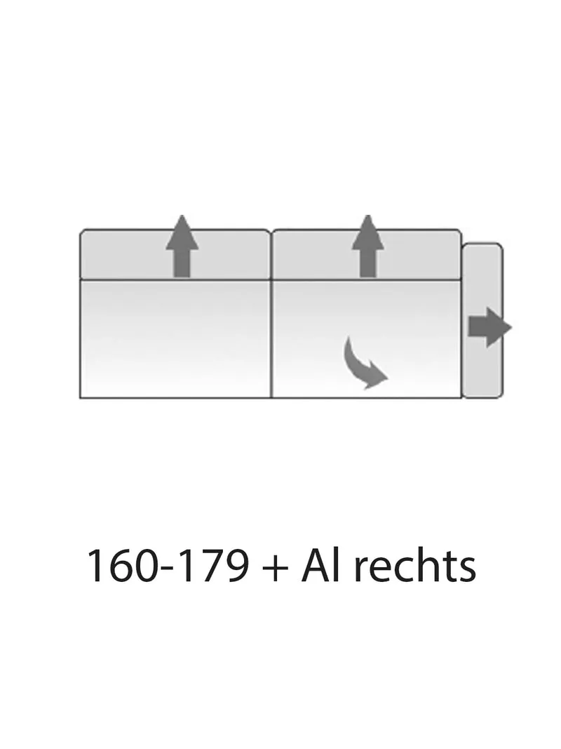 Timesquare – 2-Sitzer mit Armlehne rechts