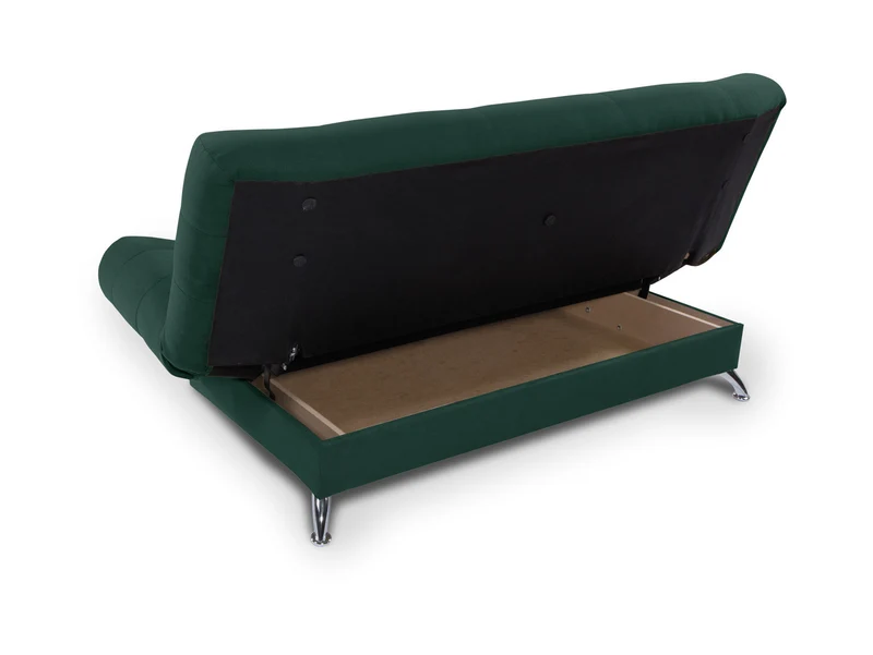 Viola 3K Sofa Bed 192 cm – Bonell Spring, Quilted Seat & Back, Bedding Storage, Chrome Legs | Compact