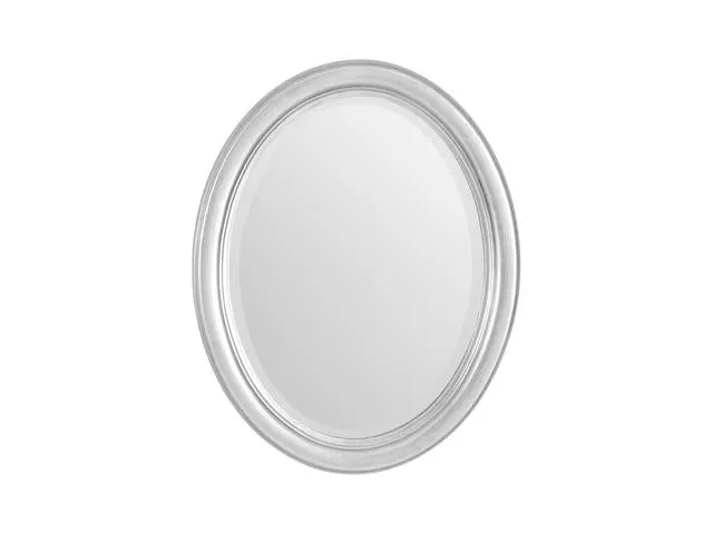 Roma Oval Wall Mirror – Silver, 36×46 cm