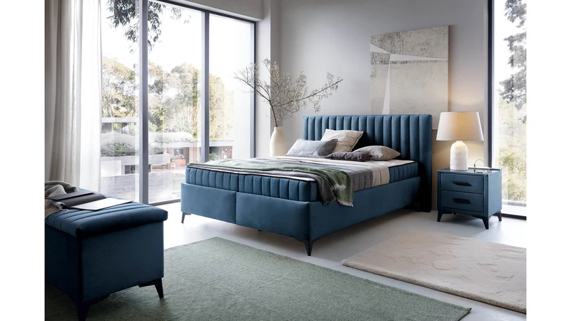 Joy Upholstered Bed 160×200 cm with Mattresses – Element 13