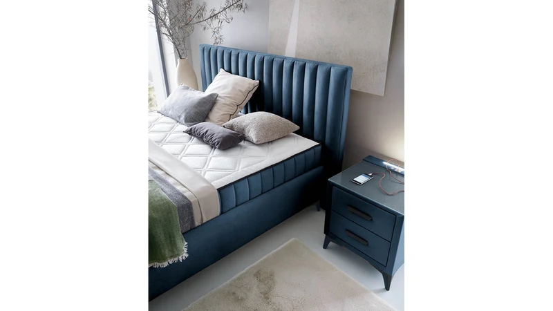 Joy Upholstered Bed 160×200 cm with Mattresses – Element 13