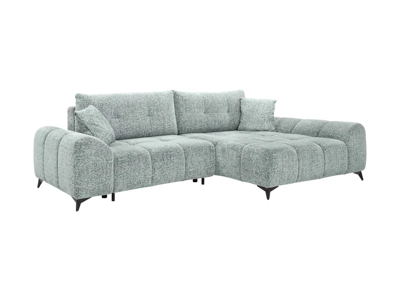 Nalia Pull-Out Corner Sofa Bed 295x169 cm with Storage – Grey Bella 35