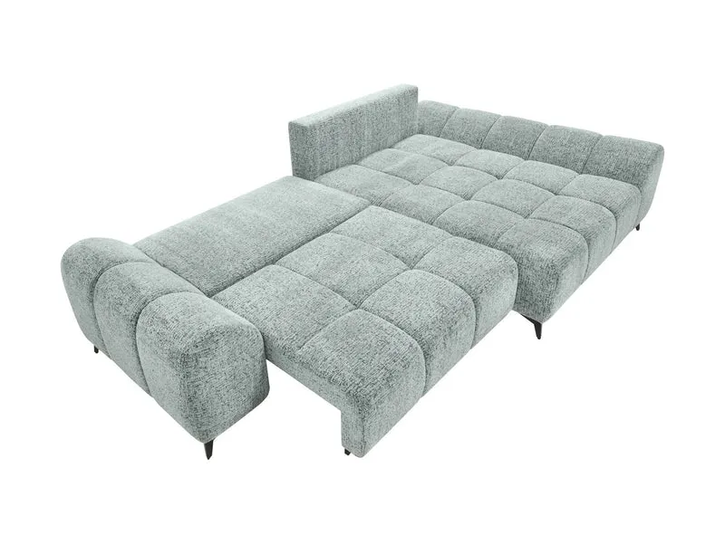 Nalia Pull-Out Corner Sofa Bed 295x169 cm with Storage – Grey Bella 35