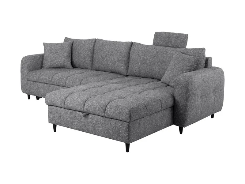 Twist New Universal Corner Sofa Bed 282x184 cm with Storage – Grey Hydrophobic Fabric