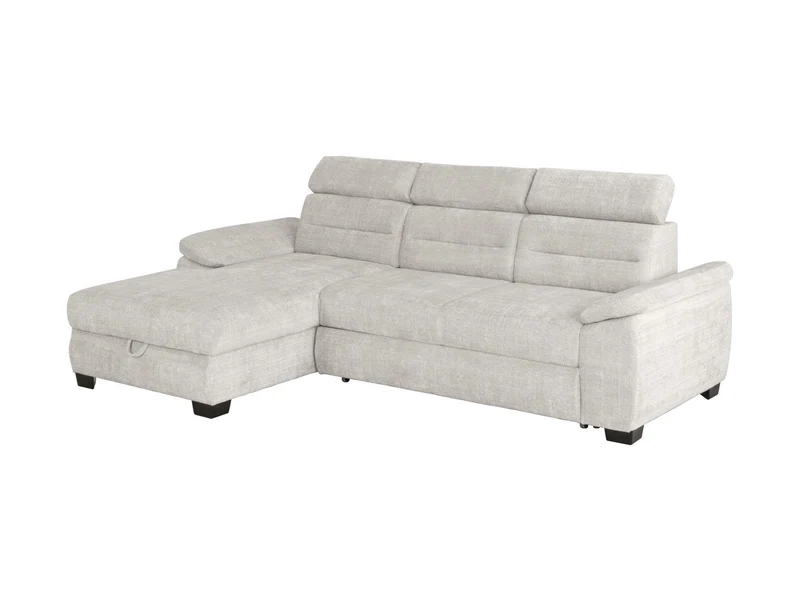 Aguda Corner Sofa Bed 269cm – Cremona 04 | Dolphin Sleeper, Bedding Storage & 3 Adjustable Headrests
