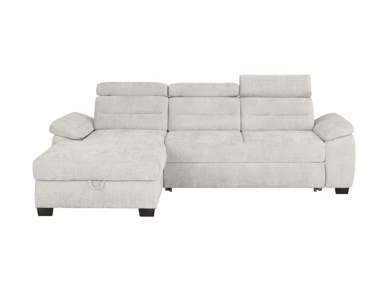 Aguda Corner Sofa Bed 269cm – Cremona 04 | Dolphin Sleeper, Bedding Storage & 3 Adjustable Headrests