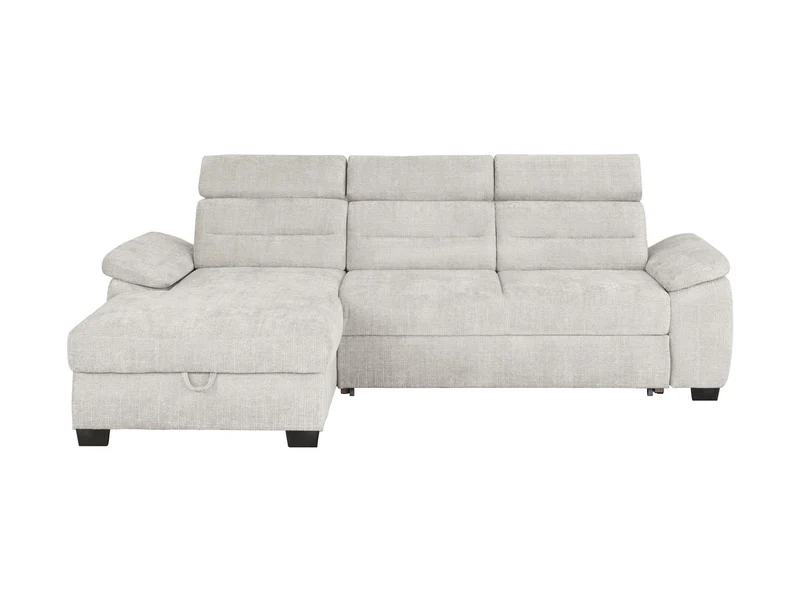 Aguda Corner Sofa Bed 269cm – Cremona 04 | Dolphin Sleeper, Bedding Storage & 3 Adjustable Headrests