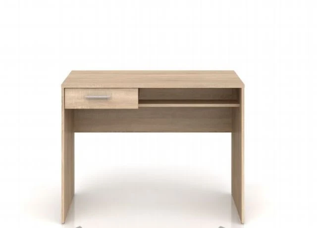 Nepo Plus Study Desk 100 cm – Sonoma Oak, 1 Drawer & Open Shelf