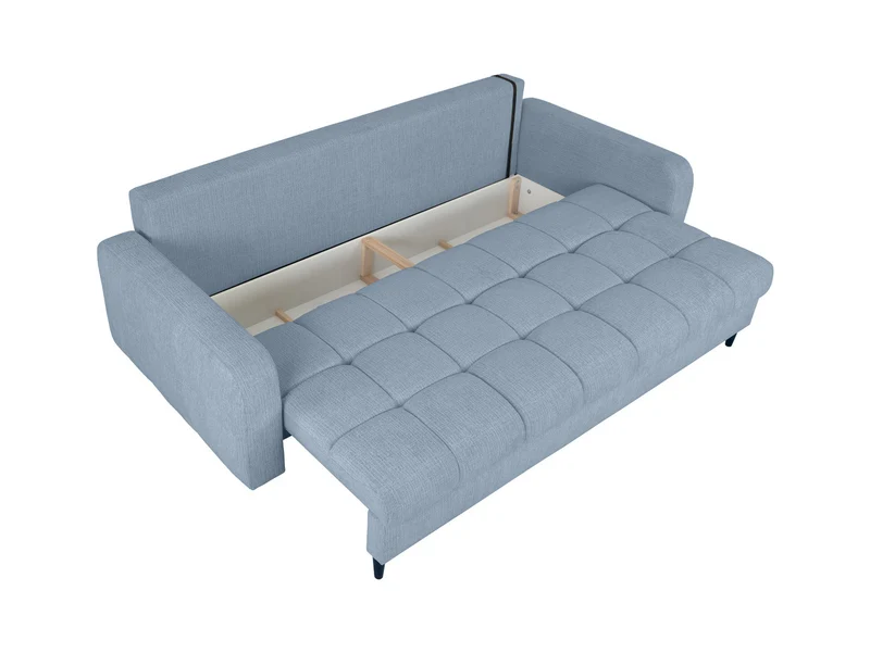 Sorella 3-Seater Sofa Bed with Storage – Pearl Chenille | DL Mechanism | 151×195 cm Sleeping Surface