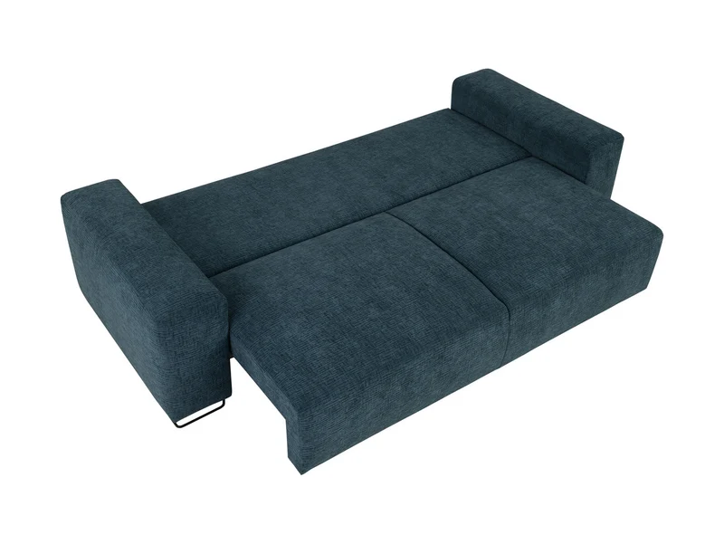 Kizo 3-Seater Sofa Bed with Storage – Teal Chenille | DL Mechanism | 152×194 cm Sleeping Surface