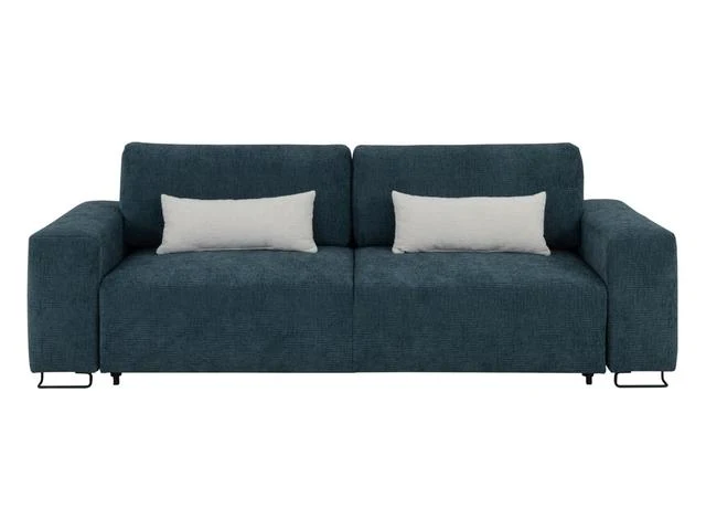 Kizo 3-Seater Sofa Bed with Storage – Teal Chenille | DL Mechanism | 152×194 cm Sleeping Surface