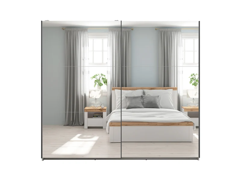 Tetrix Sliding Door Wardrobe 220 cm – Kashmir with Mirror