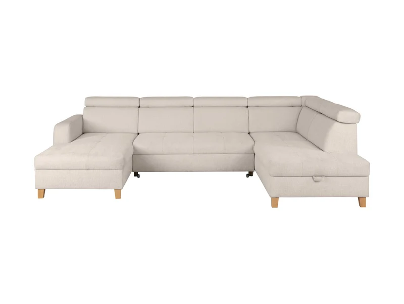 Saragossa Corner Sofa Bed 331 cm – Kansas 4, Dolphin Mechanism, Storage & Adjustable Headrests