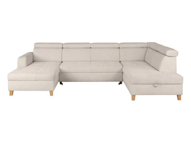 Saragossa Corner Sofa Bed 331 cm – Kansas 4, Dolphin Mechanism, Storage & Adjustable Headrests