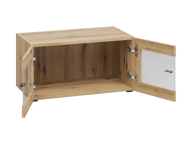 System 64 Glass-Door Display Cabinet 64 cm – Coast Evoke Oak, Soft-Close, LED Optional