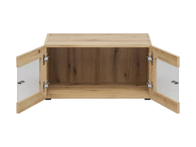 System 64 Glass-Door Display Cabinet 64 cm – Coast Evoke Oak, Soft-Close, LED Optional