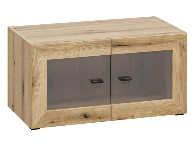 System 64 Glass-Door Display Cabinet 64 cm – Coast Evoke Oak, Soft-Close, LED Optional
