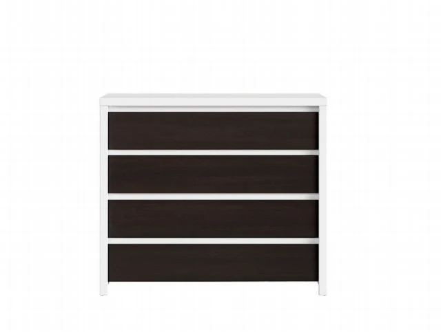 Kaspian — Chest of Drawers | 4 Drawers | White & Wenge
