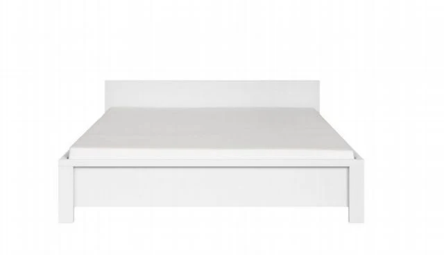 Kaspian Bed Frame 160×200 cm – White / White Matt