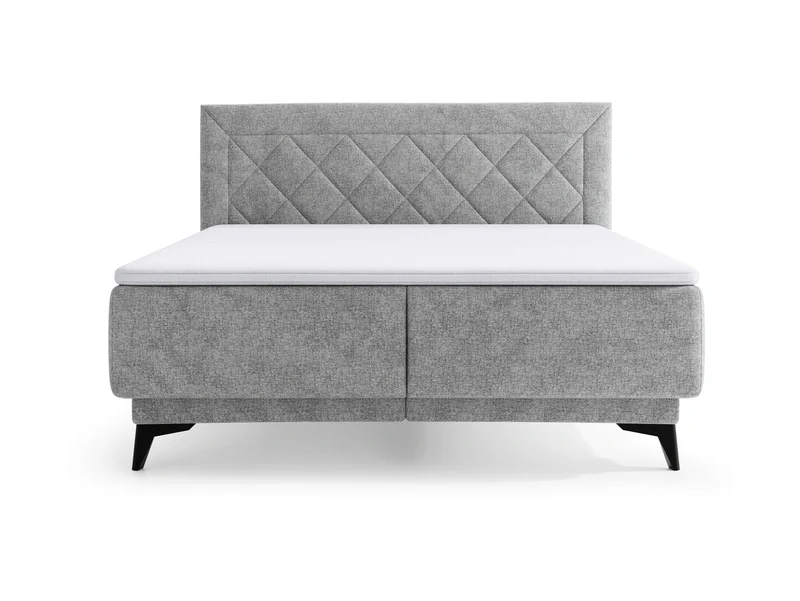 Zalea Upholstered Bed 160×200 – Neve 85 | Built-in Pocket Mattress & 4cm Premium Topper Included