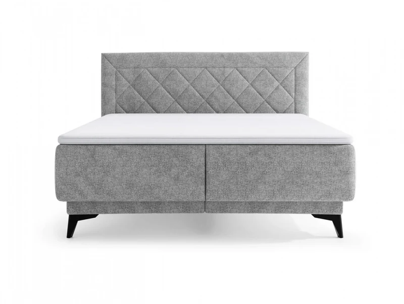 Zalea Upholstered Bed 160×200 – Neve 85 | Built-in Pocket Mattress & 4cm Premium Topper Included