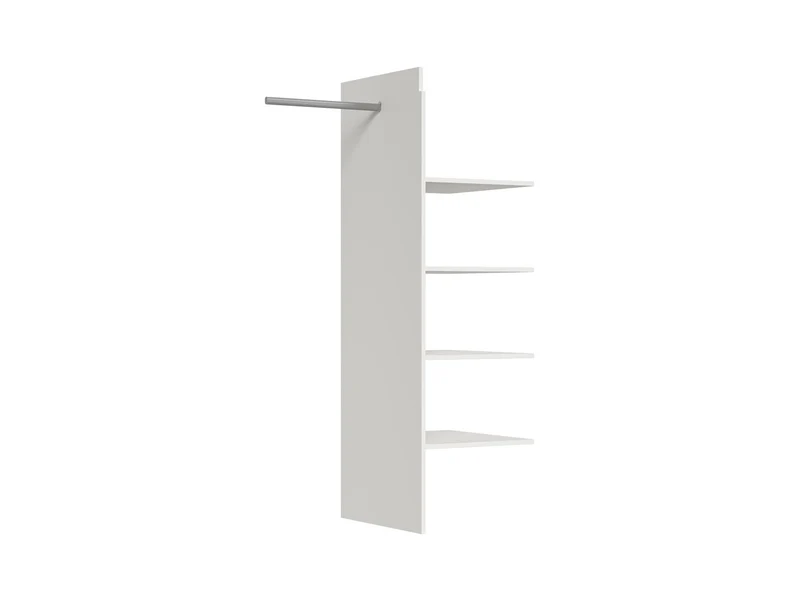 Kaspian Wardrobe Interior Fitting – Shelves & Hanging Rail – White