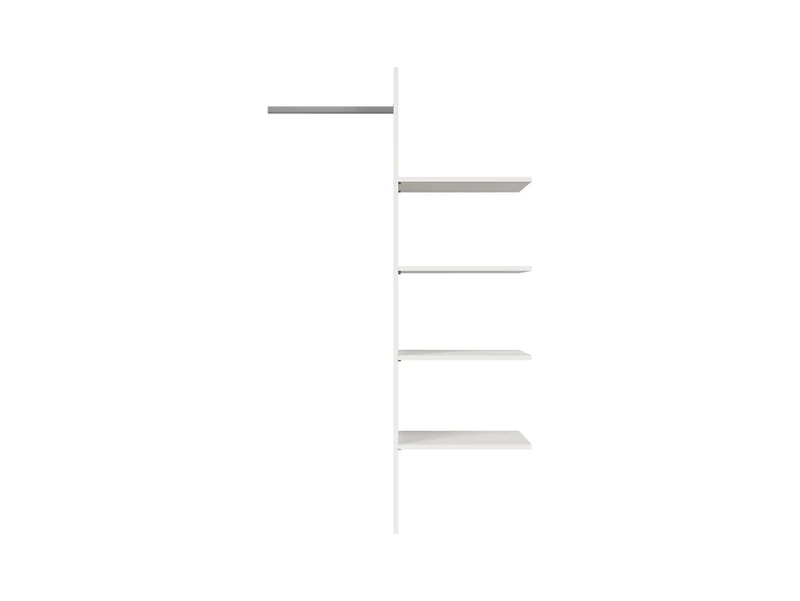 Kaspian Wardrobe Interior Fitting – Shelves & Hanging Rail – White
