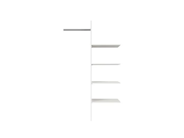 Kaspian Wardrobe Interior Fitting – Shelves & Hanging Rail – White