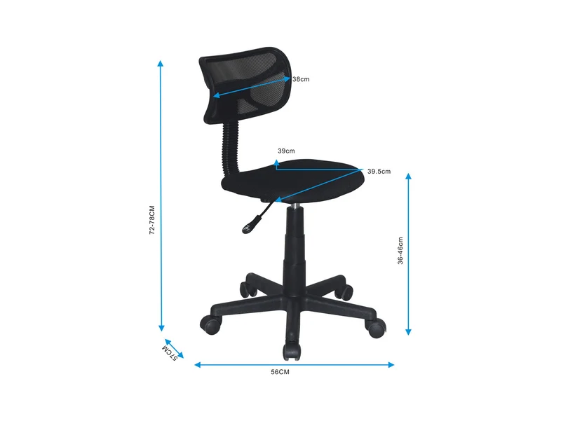 Tom 2 Swivel Chair – Ergonomic Mesh Back, Height Adjustable
