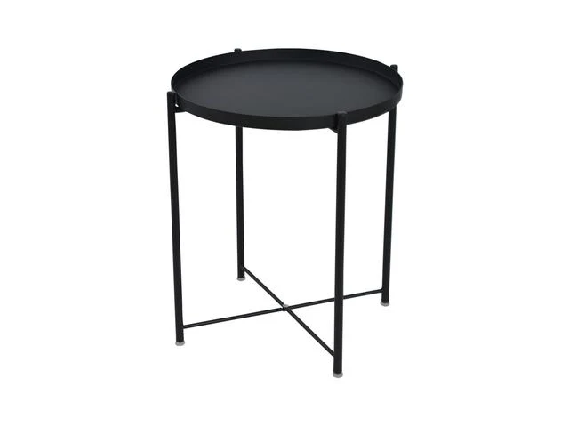 Tim — Round Side Table Black