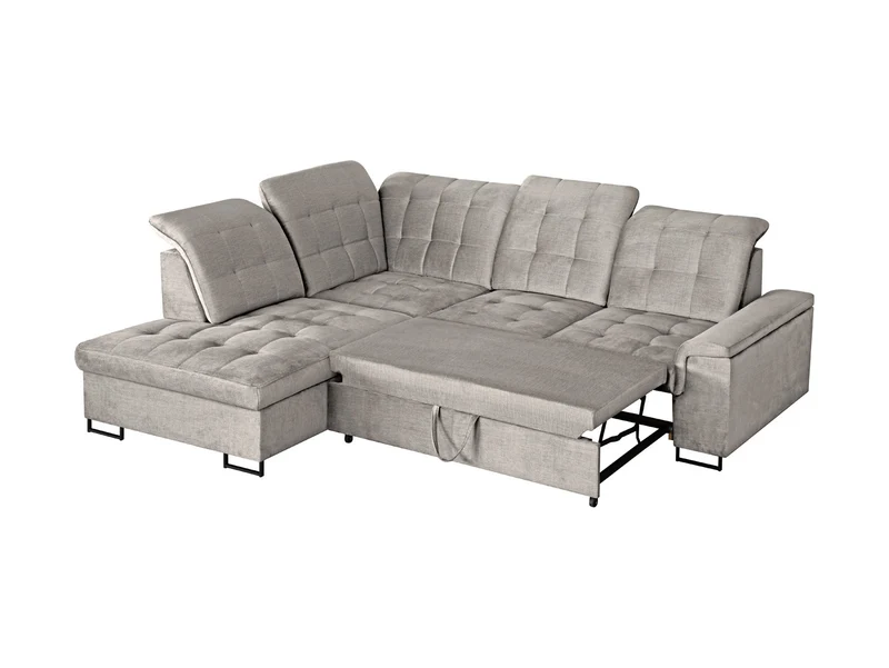 Aragon Corner Sofa Bed with Storage 270×230 cm – Adjustable Headrests & Seat Depth
